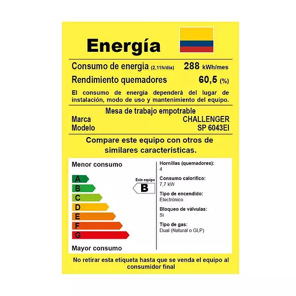 Estufa Challenger De Empotrar Sp 6043