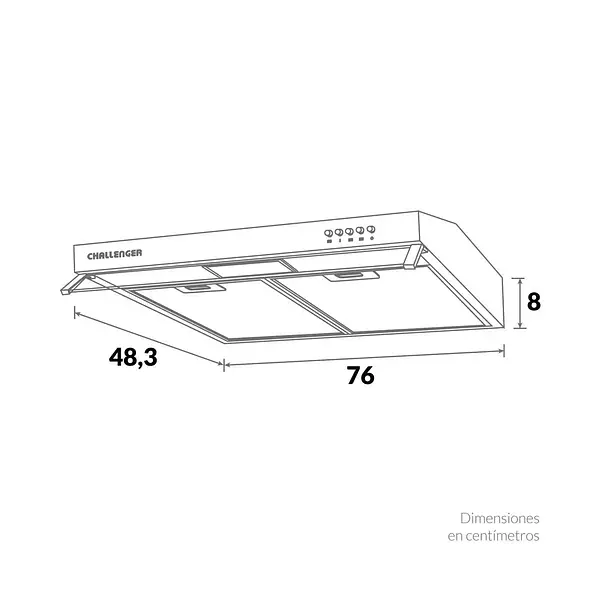 Campana Challenger Cx 4572 Inox