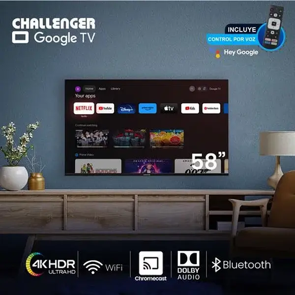 Televisor 58" 4k Hdr Google Tv - Uhd 58kg85 Bt
