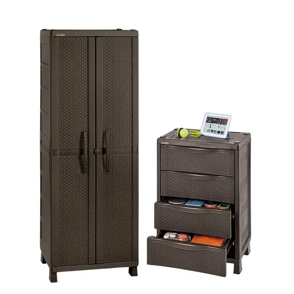 Combo Alcoba Rattan (Armario Ropa + Armario Cajonero)