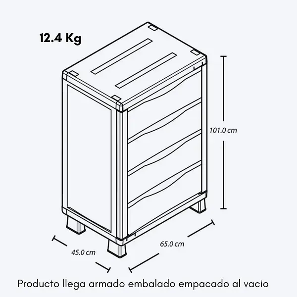 Combo Organizador Baru 2 (Armario Entrepaños+Cajonero Baru)