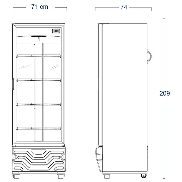 Vitrina Vertical Inducol Vv-20dbl1pv - 431 Litros | No Frost