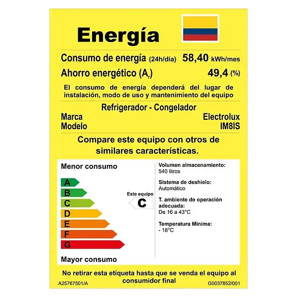 Nevecón Electrolux French Door 540l Im8is Efficient – Silver