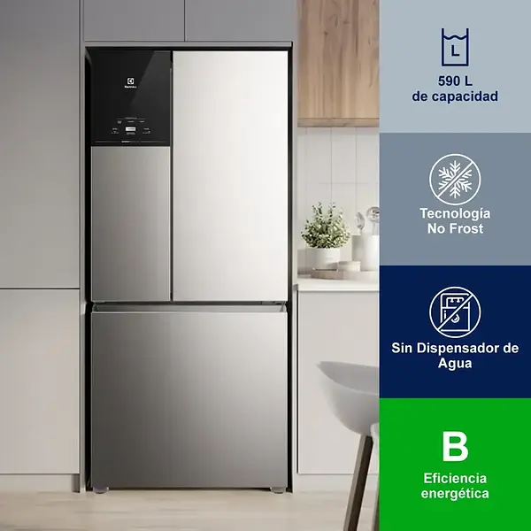 Nevecón Electrolux French Door 590l Im8s Gris