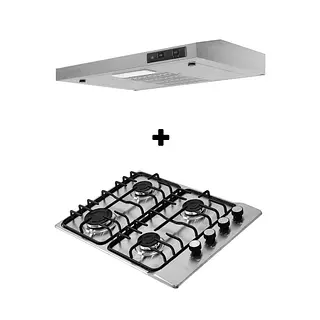 Combo Estufa Sp6040 Y Campana Challenger 60cm Cx4000 Inox