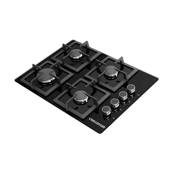 Combo 1 Challenger: Estufa, Horno Y Campana Negra 60 Cm