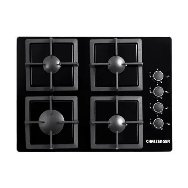 Combo 1 Challenger: Estufa, Horno Y Campana Negra 60 Cm