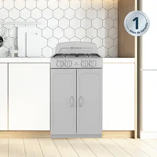 Estufa Con Gabinete Centrales 52 Cm Inox