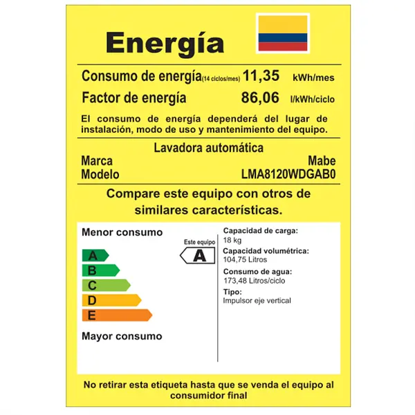 Lavadora Automática 18 Kg Diamond Gray Mabe