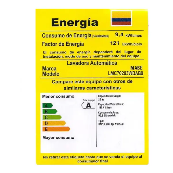 Lavadora Automática 20 Kg Diamond Gray Mabe