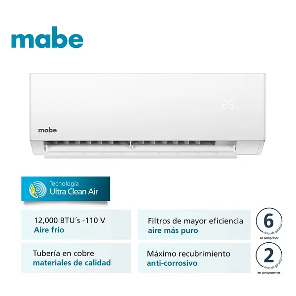 Aire Acondicionado Tradicional 220v 12000 Btu Blanco Mabe
