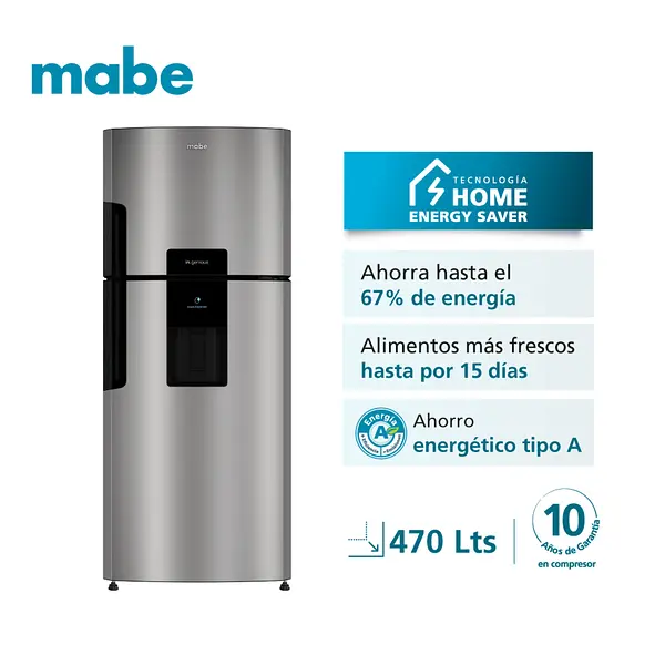 Nevera Mabe No Frost 470 L Brutos Inox