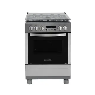 Estufa Challenger Con Horno Inox 60 Cm 4 Puestos Gas Natural