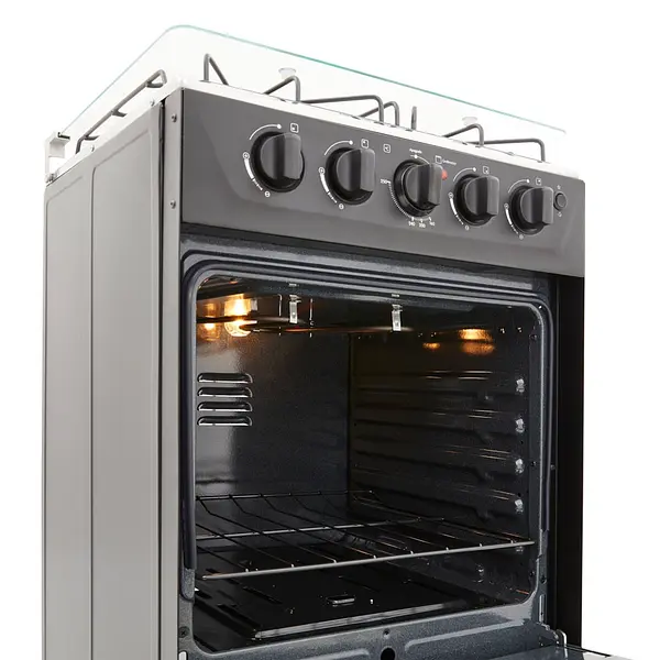 Estufa Haceb Horno Sp-Vidrio Reflex Negra