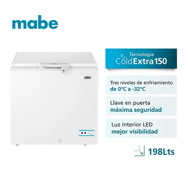 Congelador Horizontal Mabe 195 Blanco
