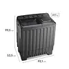 Lavadora White Westing-House Semiautomatica 15 Kg Negra