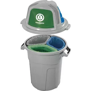 Basurero Rimax Residuos 3 Tapas 100l