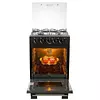 Estufa Haceb Horno Sp-Vidrio Reflex Gas Ee Negra