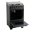 Estufa Haceb Horno Sp-Vidrio Reflex Gas Ee Negra