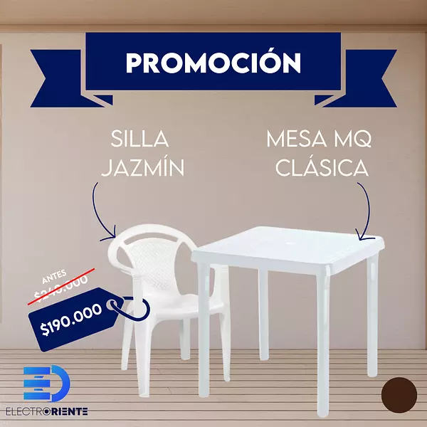 Juego De Sillas Jazmín + Mesa Mq Clásica