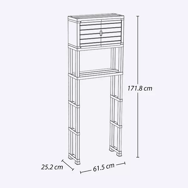 Estante Organizador Con Puertas Para Baño